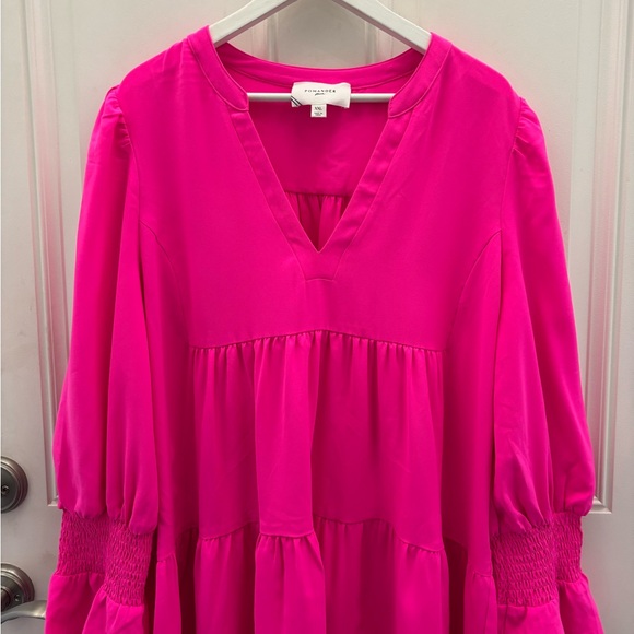 Tuckernuck Pomander Place Electric Pink Crepe Kenzie Dress XXL - Picture 3 of 10